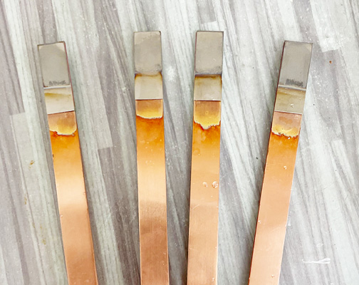 新能源铜片软连接双头镍片焊接